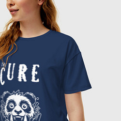 Футболка оверсайз женская The Cure rock panda, цвет: тёмно-синий — фото 2