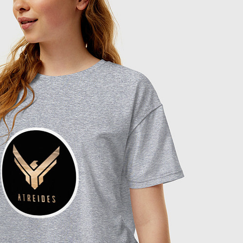 Женская футболка оверсайз Дом Атрейдесов из Дюна / Меланж – фото 3