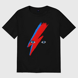 Футболка оверсайз женская Bowie, цвет: черный