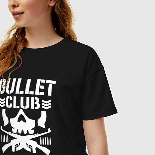 Женская футболка оверсайз Bullet Club / Черный – фото 3