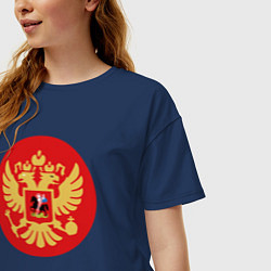 Футболка оверсайз женская Класна Герб, цвет: тёмно-синий — фото 2