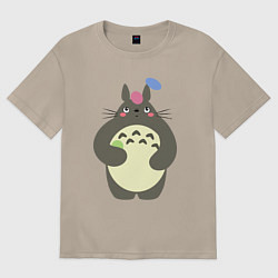 Футболка оверсайз женская Totoro game, цвет: миндальный