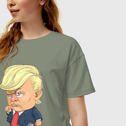 Футболка оверсайз женская Мистер Трамп, цвет: авокадо — фото 2