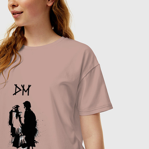 Женская футболка оверсайз Depeche Mode - some great reward box / Пыльно-розовый – фото 3
