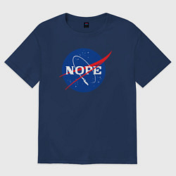 Футболка оверсайз женская Nope NASA, цвет: тёмно-синий