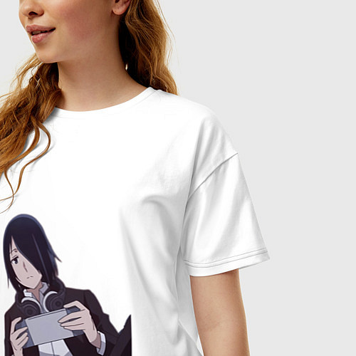 Женская футболка оверсайз Госпожа Кагуя Исигами Ю / Белый – фото 3