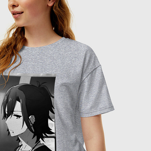 Женская футболка оверсайз Хоримия Изуми Миямура / Меланж – фото 3