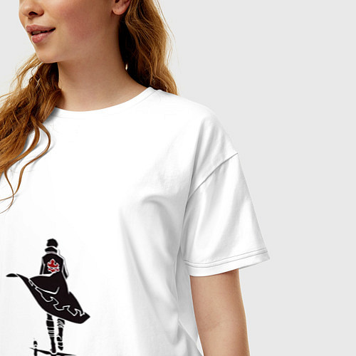 Женская футболка оверсайз Гуррен-Лаганн дырокоп Симон / Белый – фото 3