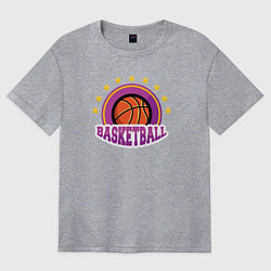 Футболка оверсайз женская Basket stars, цвет: меланж