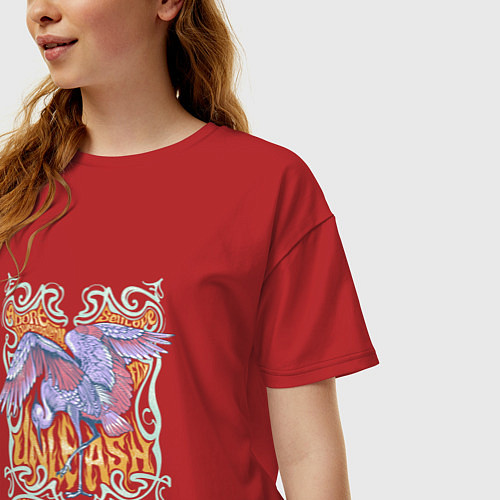 Женская футболка оверсайз Раскройте свою мечту / Красный – фото 3