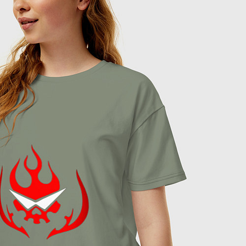 Женская футболка оверсайз Гуррен-Лаганн Бригада Гуррен / Авокадо – фото 3