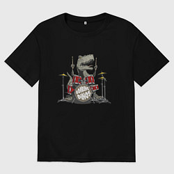 Женская футболка оверсайз Ревущие динозавры