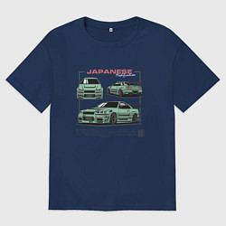 Женская футболка оверсайз Ниссан скайлайн