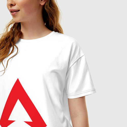 Женская футболка оверсайз Logo apex legends / Белый – фото 3