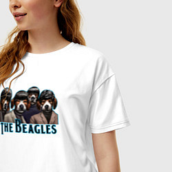 Футболка оверсайз женская Beatles beagles, цвет: белый — фото 2