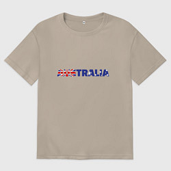 Женская футболка оверсайз Австралия арт