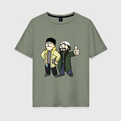 Футболка оверсайз женская Vault Jay and silent Bob, цвет: авокадо