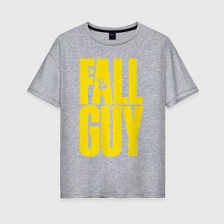 Футболка оверсайз женская The fall guy logo, цвет: меланж