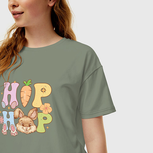 Женская футболка оверсайз Хип-Хоп / Авокадо – фото 3