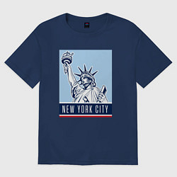 Футболка оверсайз женская Style New York, цвет: тёмно-синий