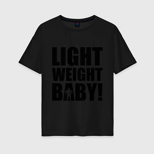 Женская футболка оверсайз Light weight baby / Черный – фото 1