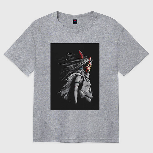 Женская футболка оверсайз Принцесса Мононоке Сан / Меланж – фото 1