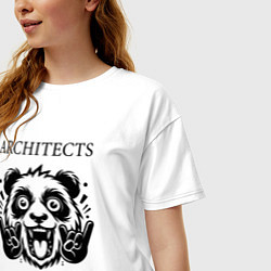 Футболка оверсайз женская Architects - rock panda, цвет: белый — фото 2