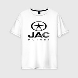 Футболка оверсайз женская Jac - logo, цвет: белый