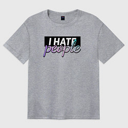 Футболка оверсайз женская Мизантроп, цвет: меланж