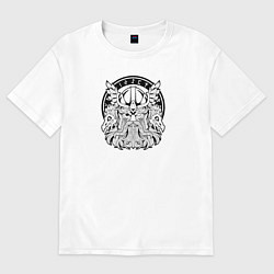 Футболка оверсайз женская Мифический скандинавский бог Один, цвет: белый