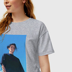 Футболка оверсайз женская Сугуру Гэто, цвет: меланж — фото 2