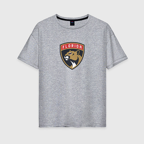Женская футболка оверсайз Florida Panthers NHL / Меланж – фото 1