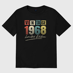 Футболка оверсайз женская Vintage 1968 limited edition, цвет: черный