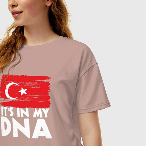 Женская футболка оверсайз Турция в ДНК / Пыльно-розовый – фото 3