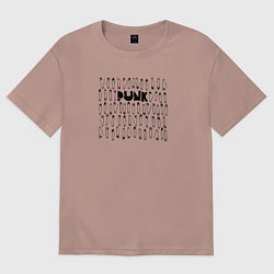 Футболка оверсайз женская Панк и булавки, цвет: пыльно-розовый