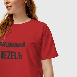 Футболка оверсайз женская Повседневный diezelъ, цвет: красный — фото 2
