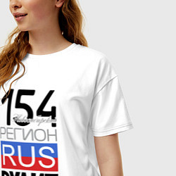 Футболка оверсайз женская 154 - Новосибирская область, цвет: белый — фото 2