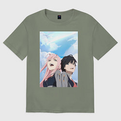 Футболка оверсайз женская Милый во Франксе Хиро, цвет: авокадо