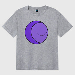 Футболка оверсайз женская Круг улитка, цвет: меланж