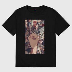 Футболка оверсайз женская Токийские мстители Такэмити Ханагаки, цвет: черный