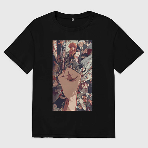 Женская футболка оверсайз Токийские мстители Такэмити Ханагаки / Черный – фото 1