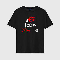 Футболка оверсайз женская Louna Louna, цвет: черный