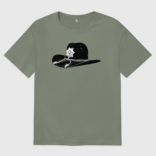 Женская футболка оверсайз С шляпой Рика Граймса / Авокадо – фото 1