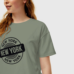 Футболка оверсайз женская Стиль Нью-Йорка, цвет: авокадо — фото 2