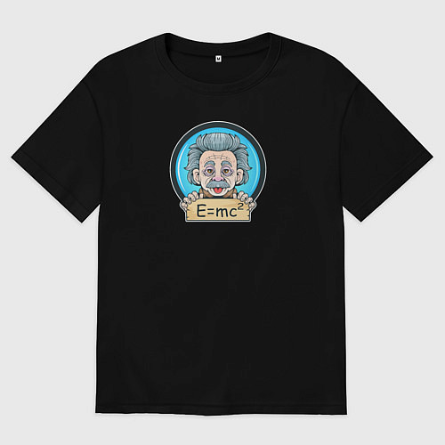 Женская футболка оверсайз Гениальный физик / Черный – фото 1