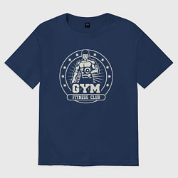 Футболка оверсайз женская Gym fitness club, цвет: тёмно-синий