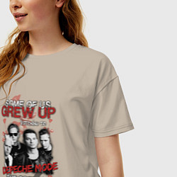 Футболка оверсайз женская Depeche Mode - Grew up, цвет: миндальный — фото 2