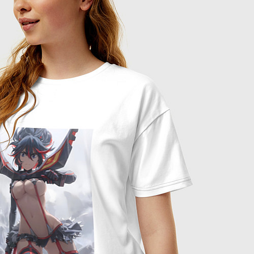 Женская футболка оверсайз Убей или умри арт / Белый – фото 3