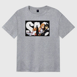 Футболка оверсайз женская Кадзуто Киригая Игрок-одиночка, цвет: меланж