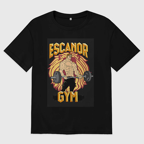 Женская футболка оверсайз Эсканор грех гордыни gym / Черный – фото 1